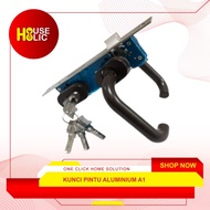 Kunci Pintu Aluminium A1 / Lock Set / Handle Gagang Pintu Aluminium