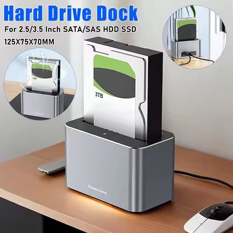 1/2PCS Hard Drive Dock SAS To USB Adapter Docking Station 5Gbps Support 20TB HighSpeed Adapter For 2