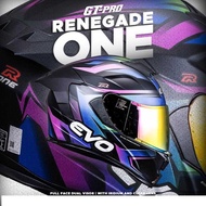 EVO HELMETS GT PRO RENEGADE ONE FULL FACE DUAL VISOR WITH IRIDIUM LENS AND CLEAR
