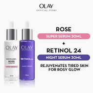 [Bundle of 2] OLAY Luminous Niacinamide Rose Super Serum 30ml + Olay Regenerist Retinol 24 Night Fac