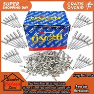 RIVETTI RIVET RIVET RIVET RIVETTI RIVET 665 RETAIL CONTENTS 10 PCS 4.8MM x 16 MM ALUMINUM ALMANIUM A