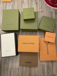 Gucci Louis Vuitton Burberry 精品紙盒 硬盒 綠色 白色磁吸