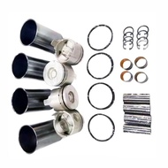 For Isuzu Engine 4JA1 Cylinder Liner Piston Kit 4JA1T Piston Ring Liner Set Overhaul Kit