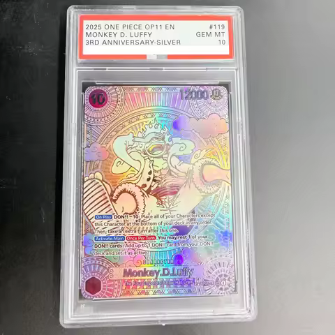 DIY ONE PIECE Rating Card 2025 ONE PIECE OP11 EN MONKEY D. LUFFY OP05-119 Collection Card Copy 10Poi