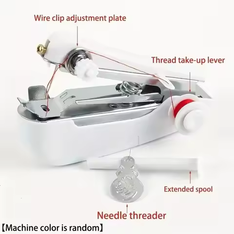 Manual Sewing Machine Portable Mini Cordless Stitch Machines Useful For DIY Household Clothes Leathe