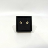 Chanel金色熔岩星星黑雙C耳環ABC947