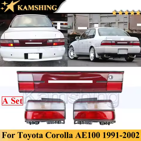Kamshing A Set Tail Light Lamp Rear Number Light Frame License Plate For Toyota Corolla AE100 AE101 