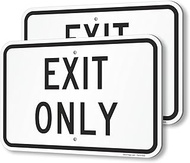 SmartSign (Pack of 2) 18 x 12 inch Exit Only Sign, 120 mil Thick Aluminum Composite (ACM), Engineer 