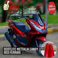 Sticker Scotlite Merah Maroon Candy Metalik Skotlet Motor Merah Candy Scotlite Motor Candy Best Qual