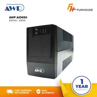 Funhouse | AWP AID650 Aide 390W-650VA UPS Compact Design AVR 4x US Standard Socket Tower Form Factor