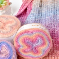 50g Warm Color Gradient Mohair Long Section Dyed Mohair Thin Yarn Crochet Sweater Yarn Ball