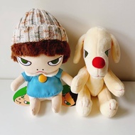 奈良美智 娃娃系列 -毛線帽女孩＆紅鼻子狗狗