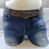 (Fast shipping)LV Brand Hong Kong Style Simple Jeans Belt Versatile Pant Belt for Men and Women belt