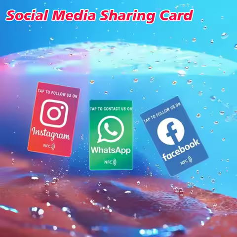 Quick Contact Plastic Business Tap Card Reusable NFC Chip Card for Whatsapp Social Media for Ins Wha
