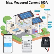 (GVXR) 1Set Tuya Solar PV Bidirectional WiFi Energy Meter with CT 150A Two Way Clamp Current Sensor