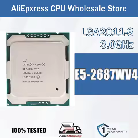Intel Xeon E5-2687WV4 3.00GHz 12 Cores 24 Threads 30MB 160W E5 2687WV4 Computer CPU Processor Server