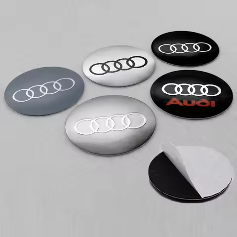 4Pcs 56mm Car Wheel Center Hub Caps Emblem Sticker Badge For Audi A3 A4 B8 8P 8V B6 A5 A6 C7 Q5 B9 B