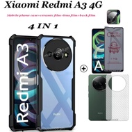 4 IN 1 Redmi A3 anti-fall mobile phone case For Redmi A3 phone case + screen protector + camera lens