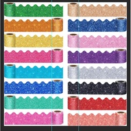 Flash Glitter Classroom Blackboard Border Sticker Shiny Bulletin Board Bulletin Board Border Decorat