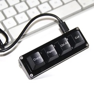 Copy Paste Keyboard 4 Key Mini Cut Copy Paste Ctrl All Programmable Shortcut Black USB Keypad - One 