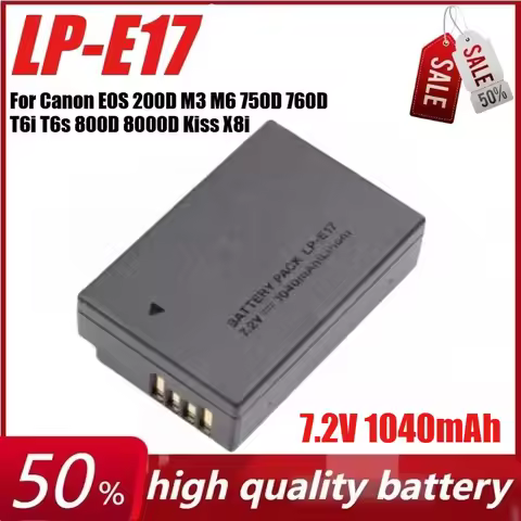 LP-E17 LP E17 7.2V 1040mAh Camera Battery+Charger for Canon EOS 200D M3 M6 750D 760D T6i T6s 800D 80