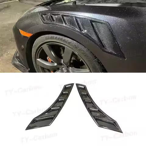For Nissan GTR R35 GTR35 350Z 370Z Z33 Z34 2008-2017 Car Front Fender Air Vent Trim Spoiler Canards 