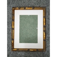 Photo Frame Gold Frame with Bamboo Carving - 1515 GU 8R/ 6R and 6R/4R