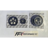 Works Engineering LightWeight Crank pulley and Power Steering/Alternator pulleys Honda B-series B16 