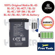 【HASHIRA】100% Original Nokia BL-4S / BL-5C / BL-4CT / BL-5J / BL-4C / BP-5M / BL-6P / BL-4J / BL-4U 