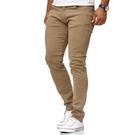 Celana panjang pensil pria coklat moca jeans pria stret