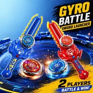 Gyro Battle Toy Sword Launcher Spinning Top Duel Interactive Kids Arena Game Gift Durable