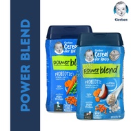 Gerber Powerblend Cereal for Baby Probiotic Oatmeal Lentil, Carrots & Apples/Peas