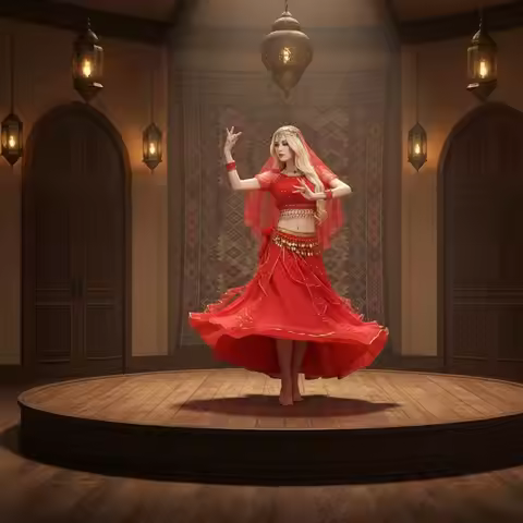 Choli Top Maxi Swing Skirt 7-Piece Sari Performance Outfit Women's Bollywood Indian Dance Costume Se