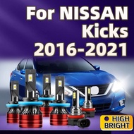 Lampu Depan Mobil LED H11 H9 50000LM, Lampu Kabut Turbo H8 Untuk NISSAN Kicks 2016 2017 2018 2019 2020 2021, 2/4/6 Buah