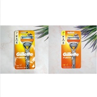 [Gillette] Fusion5tm Gillette Fusion5 Razor Set 1 Friction Reduction Blade + 1 2 Blades