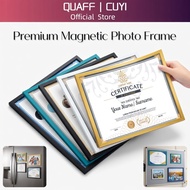 QUAFF A4/A3 Magnetic Picture Frame Self-Adhesive Wall Sticker Photo Certificate Display Holder