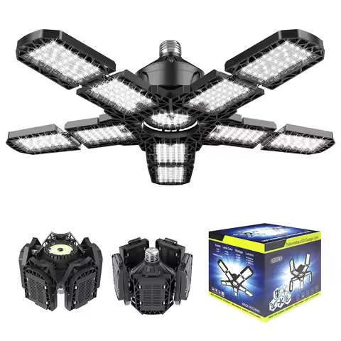 1/2pcs LED Deformable Bulb E27 Led Lamp Super Bright Garage Ceiling Foldable Lights for Warehouse Fa