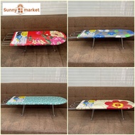 Foldable sit-down ironing board, with iron stand, foldable sitting iron iron board