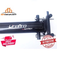 Litepro Carbon Seat Post 33.9Mm X 580Mm For Folding Bike Brompton Crius 3Sixty Trs Dahon Java