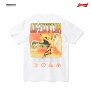 Led Zeppelin - Led zepp Tour Tshirt - White | Band Shirt T Shirt Lelaki Baju T Shirt Lelaki