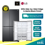 LG 655L Side by Side Smart Inverter Fridge Refrigerator GC-B257SQVL Peti Sejuk 冰箱