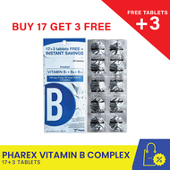 PHAREX Vitamin B1+B6+B12 Complex 17+3 tablets (For Nerve Health), health supplements, vitamins, pers