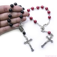 Bang 8mm Rosary Baptism Favor 11-Bead Pearl Finger Rosaries Weddings Party Favor Baptism Rosary Fing