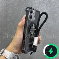 Suitable for vivo Y36 Y78 Y27 5G Y27S 4G phone case U-shaped bracket magnetic four corner anti drop 