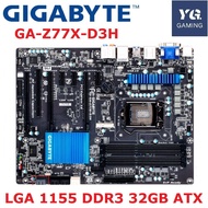 LGA 1155 Z77 DDR3 Gigabyte GA-Z77X-D3H USB3.0 32G Z77X-D3H Desktop SATA III PCI-E 3.0 Used