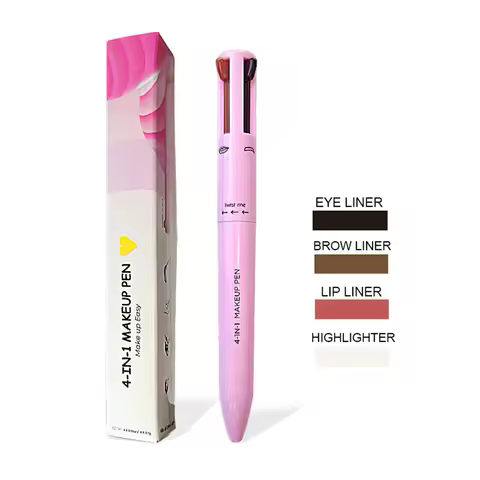 4-in-1 Makeup Pen Eye Liner Lip Liner Highlighter Long Lasting Eye Makeup Beauty Tool for Facial Cos