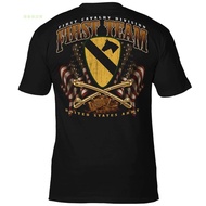 Design Army 1st Cavalry Division Design Printed Tactical Wind Crew Neck 100% High Quality Cotton Tou