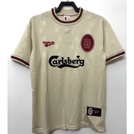 เสื้อกีฬาแขนสั้น ลายทีมชาติฟุตบอล Liverpool Away 9697 ชุดเยือน คุณภาพสูง AAA