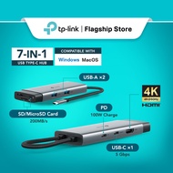 TP-Link UH7020C / UH7021C USB-C Hub 7-in-1 to HDMI 4K@60Hz High Speed Card Reader USB 3.0 for Laptop