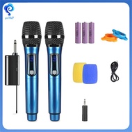 Wireless Microphone Metal Dynamic Microphone System with Rechargeable Receiver for Karaoke Singing W